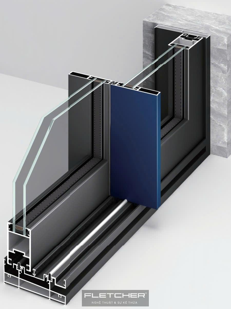 Cửa Đi Mở Trượt 120 Không Cầu 3 Cửa Đi Mở Trượt 120 Không Cầu - Ảnh 3