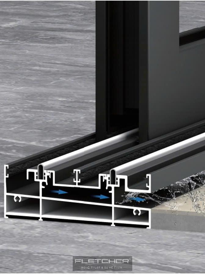 Cửa Đi Mở Trượt 120 Không Cầu 1 Cửa Đi Mở Trượt 120 Không Cầu