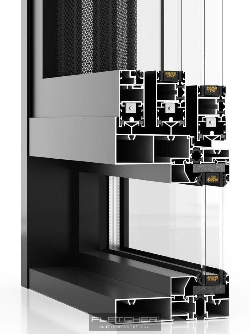 Cửa Sổ Mở Trượt Hệ 136 Fletcher 2 Cửa Sổ Mở Trượt Hệ 136 Fletcher - Ảnh 2
