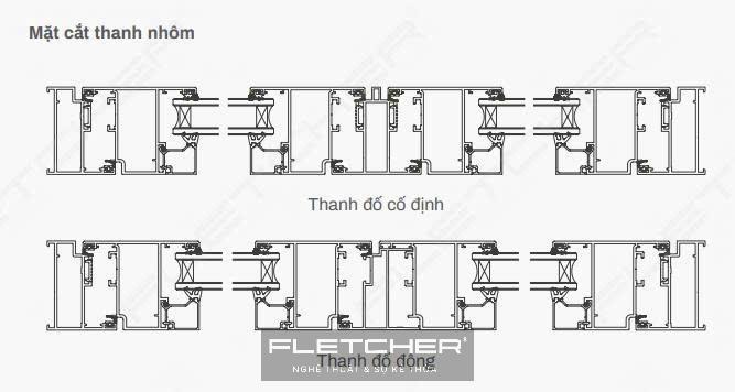 Cửa Đi Cửa Sổ Mở Quay, Hất Hệ 60 Không Cầu Cách Nhiệt