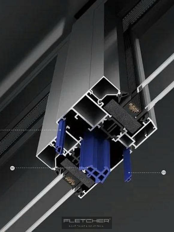 Cửa Sổ Mở Quay Trong Hệ 70 Fletcher Cầu Cách Nhiệt 1 Cửa Sổ Mở Quay Trong Hệ 70 Fletcher Cầu Cách Nhiệt