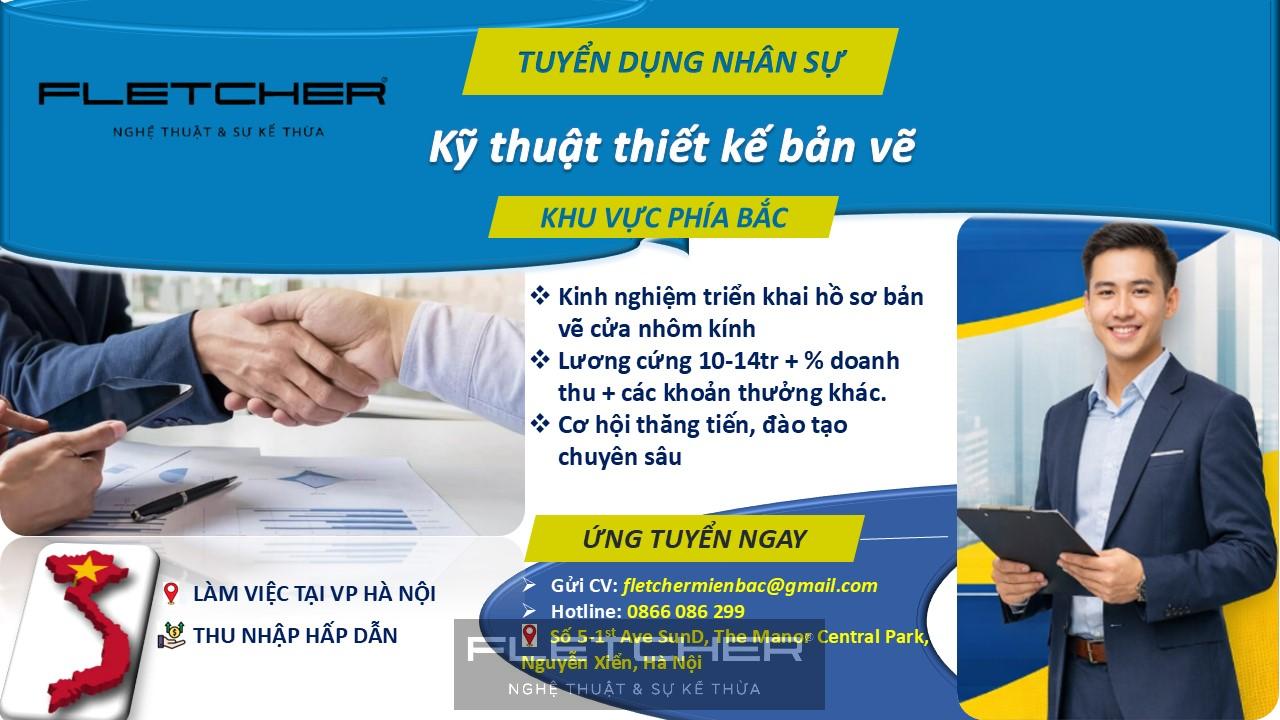 TUYỂN DỤNG NHÂN VIÊN KỸ THUẬT THIẾT KẾ BẢN VẼ CỬA NHÔM KÍNH