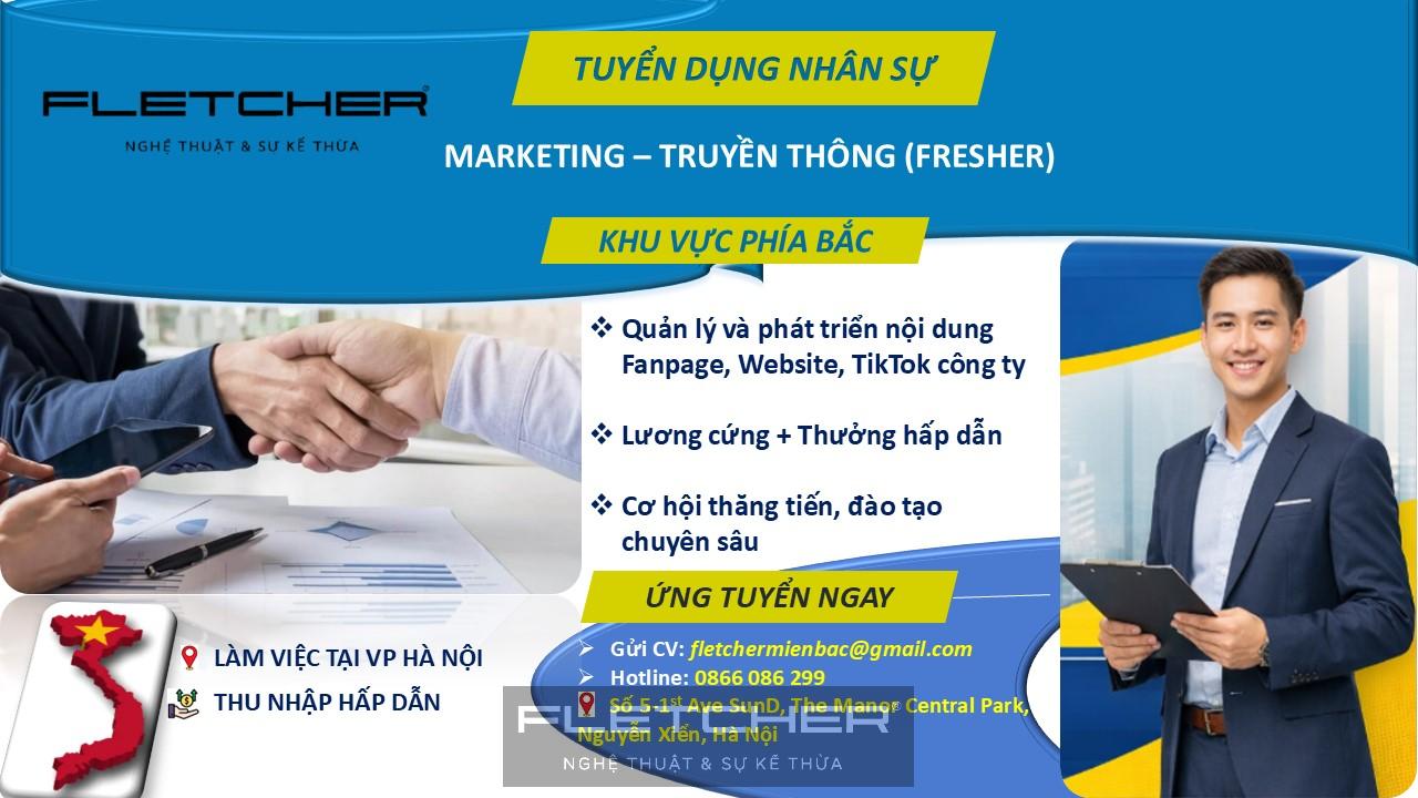 TUYỂN DỤNG NHÂN VIÊN MARKETING – TRUYỀN THÔNG (FRESHER) 1 TUYỂN DỤNG NHÂN VIÊN MARKETING – TRUYỀN THÔNG (FRESHER)